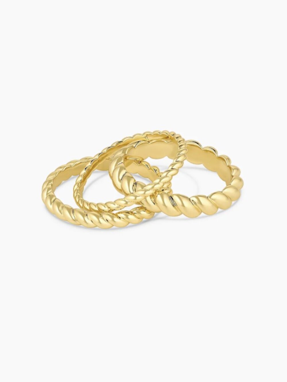 NWT Gorjana Gold Stackable Crew Ring Set